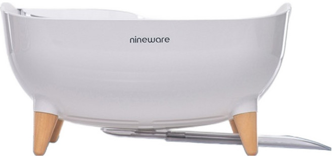 Nineware 餐具瀝水架 帶支架, 白色, 1個, 1層