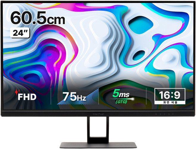 InterPixel FHD 75Hz 平面超薄螢幕, 60cm, IP2424(無亮點)
