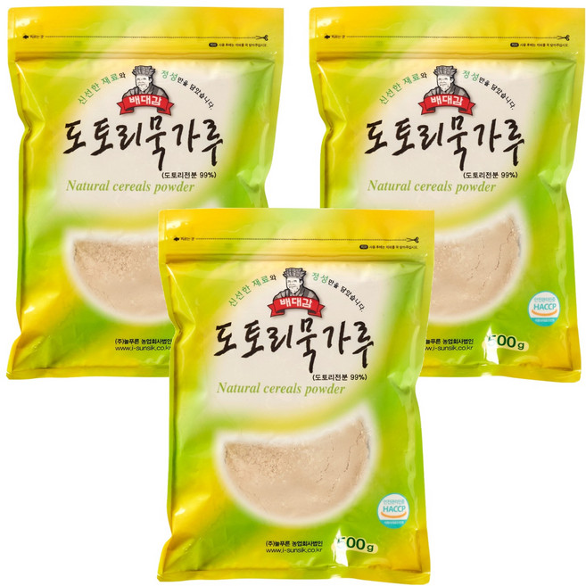 배대감 도토리묵가루, 500g, 3개