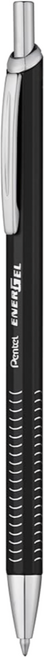 Pentel 飛龍文具 ENERGEL 金屬細軸鋼珠筆, 黑色, 1支