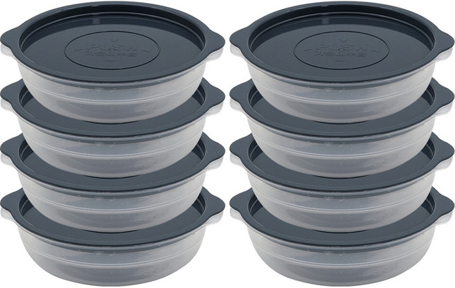 생활엔 전자레인지용 냉동밥용기 쿡앤밥 네이비, 8개, 450ml