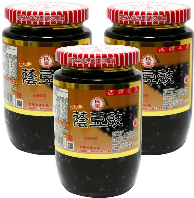 良泉 蔭豆豉 古法手工釀造 西螺名產 醬料, 380g, 3罐