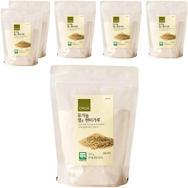 올가홀푸드 유기농 생현미가루, 350g, 6개