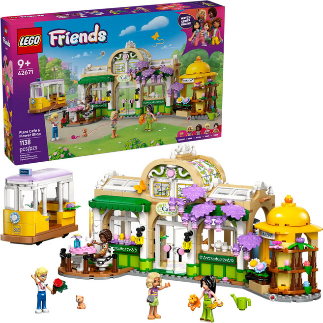LEGO 樂高 好朋友系列 植物咖啡廳和花店 Plant Café & Flower Shop 42671, 1盒, 植物咖啡廳和花店 多色