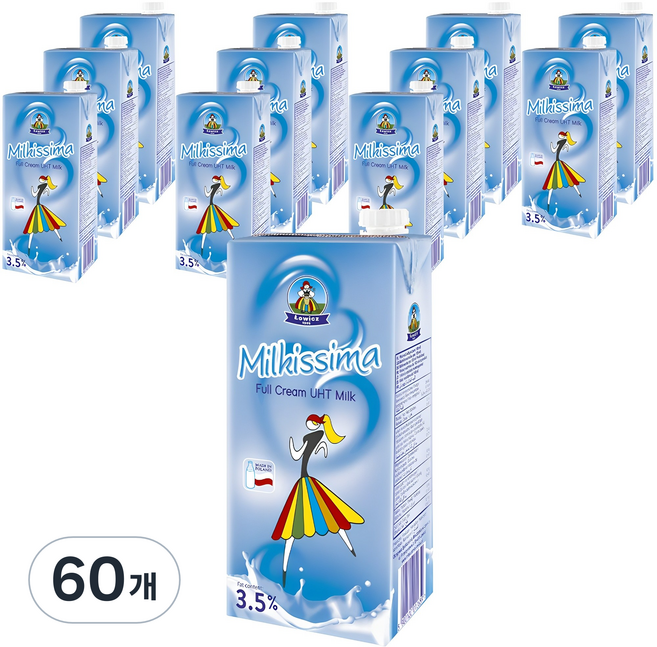 워비츠 밀키스마 멸균 흰우유, 1L, 60개