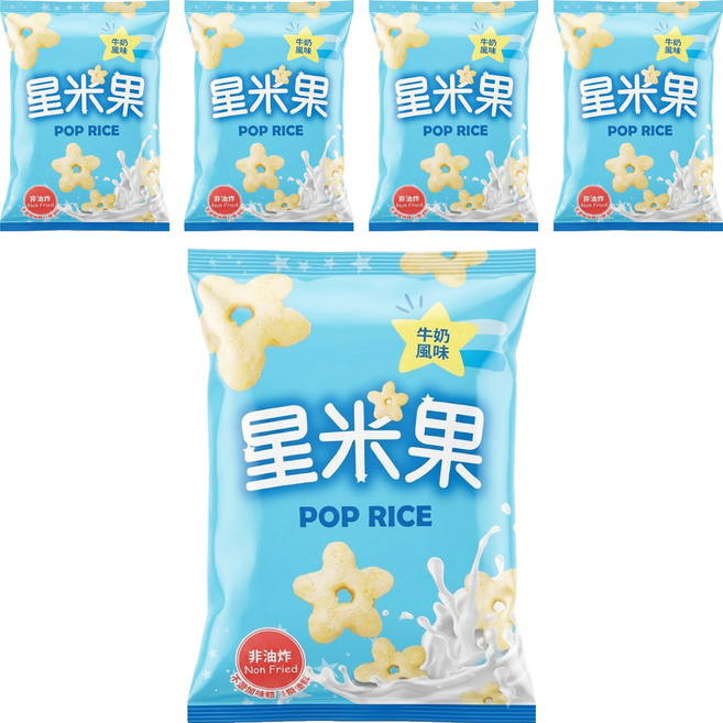 統一生機 星米果 牛奶風味, 50g, 5包