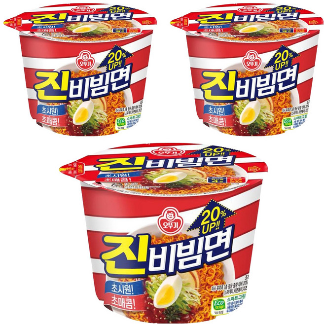 오뚜기 진비빔면 134g, 3개