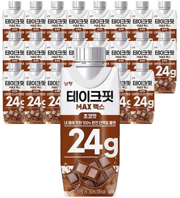 테이크핏 맥스 초코맛 프로틴, 250ml, 24개