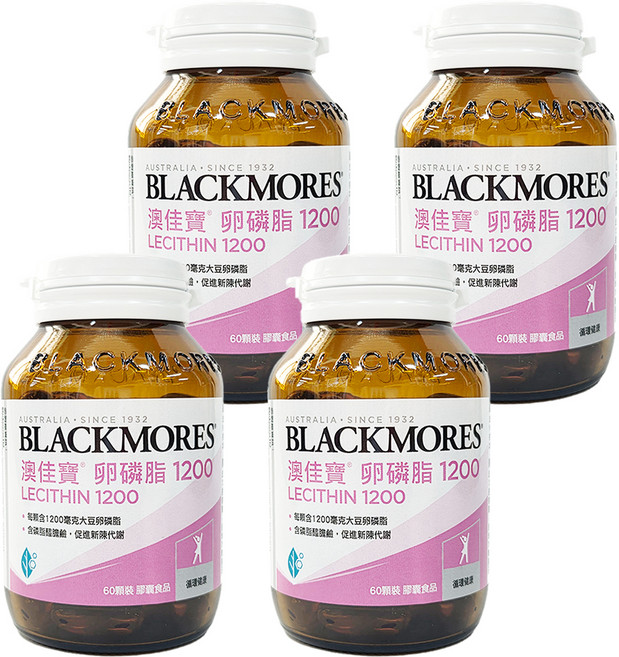 BLACKMORES 澳佳寶 卵磷脂1200 Lecithin 1200, 60顆, 1.9g, 4罐
