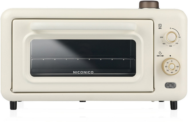 NICONICO 12L蒸氣烤箱 包裝尺寸437 x 313 x 257mm 奶油白 包裝重量3.2kg, NI-S2308