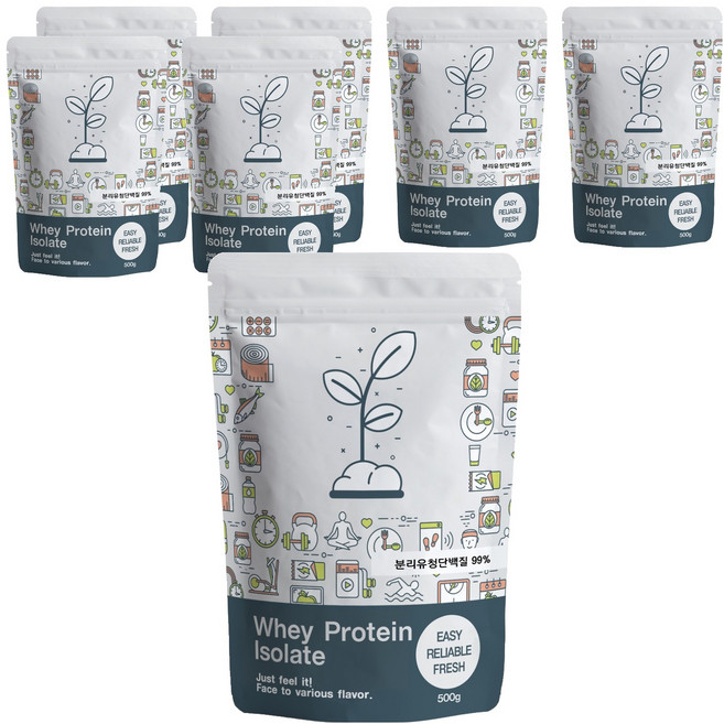 푸른빈 WPI 분리유청단백질 분말 가루, 500g, 7개