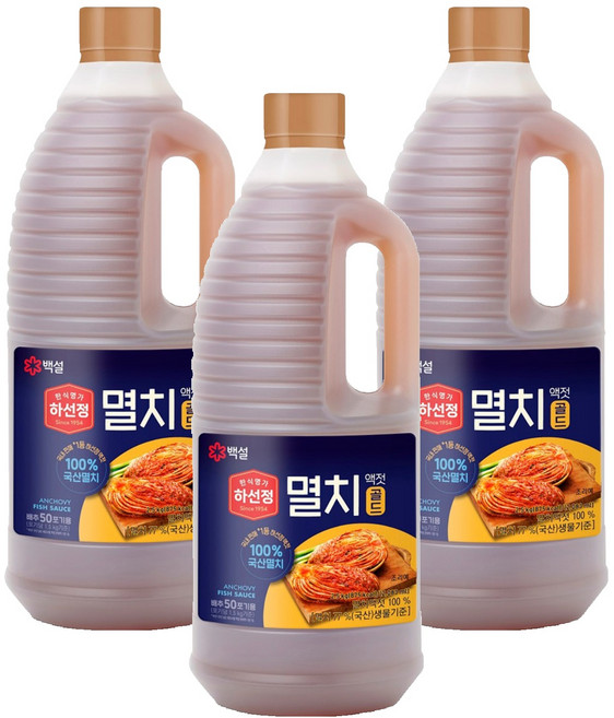 하선정 멸치액젓 골드, 2.5kg, 3개