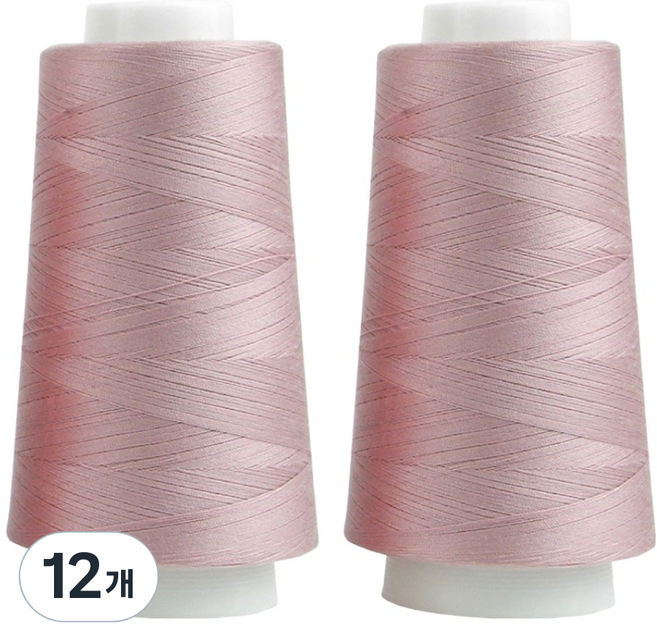 유니크 프리미엄 OWL 코아사 45수 2합 실, 8 로즈핑크, 12개