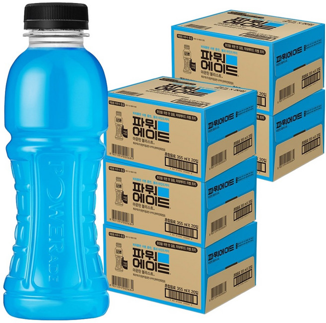 파워에이드 마운틴블라스트 무라벨, 355ml, 100개