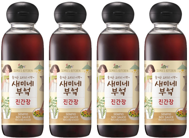 샘표 새미네부엌 진간장, 450ml, 4개