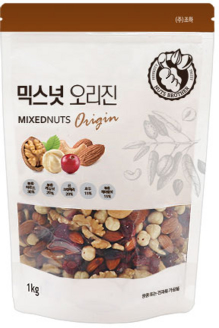 너츠브라더 믹스넛 오리진, 1kg, 1개