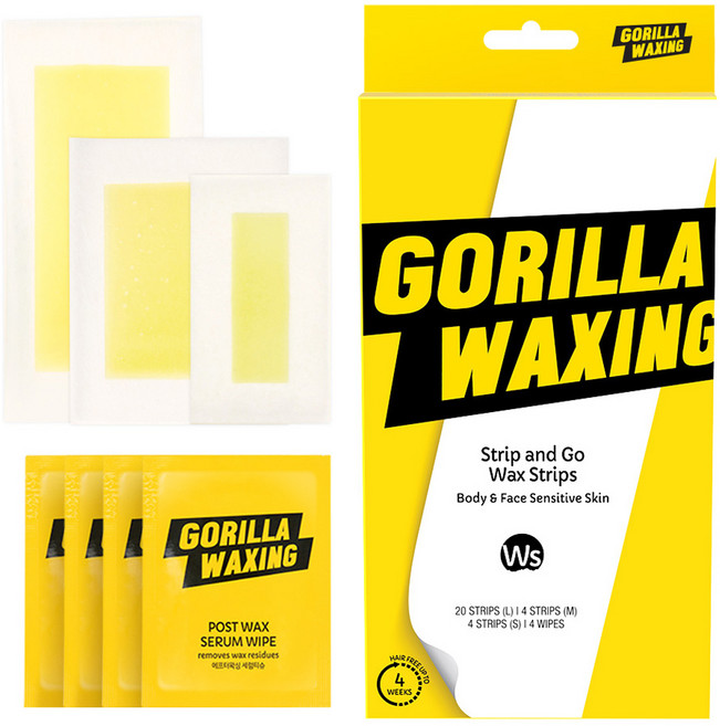 고릴라왁싱 스트립앤고 왁스 스트립 + 애프터왁싱 세럼티슈 세트 PGWS01, 1개