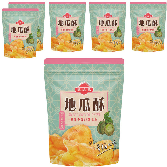 連城記 地瓜酥 青梅口味, 140g, 6包