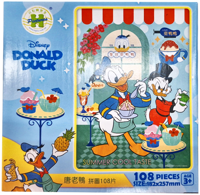 HUNDRED PICTURES 百耘圖 Donald Duck唐老鴨2拼圖 HPD0108-226 108g, 108片, 唐老鴨, 1盒