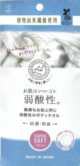 YOKOZUNA CREATiON 天然植物性擦澡巾 起泡洗澡巾 日本沐浴巾 柔軟 弱酸性, 1個, 白色