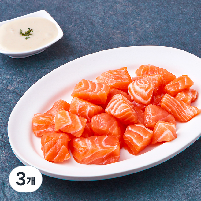 제이수산 노르웨이산 생연어 큐브 (냉장), 200g, 3개