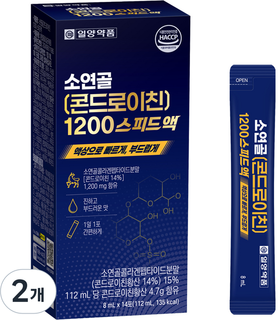 일양약품 소연골 콘드로이친 1200 스피드액, 14회분, 2개