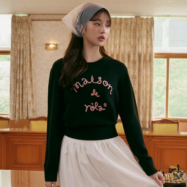 rolarola 女款Maison DE Rora EMBROIDERY針織衫 張員瑛同款