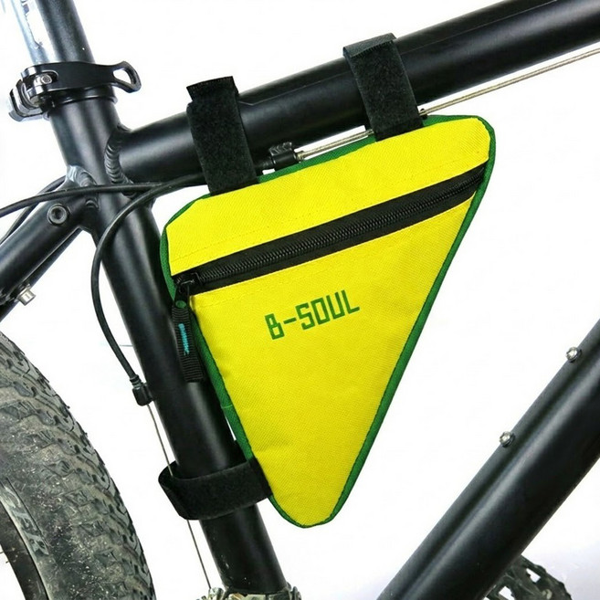 비소울 자전거 삼각 프레임 방수 자전거라이딩백 20 x 18.5 x 4 cm, 그린, 1개