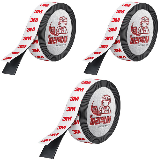 파리박사 자석 롤 테이프 3m x 30mm, 3개