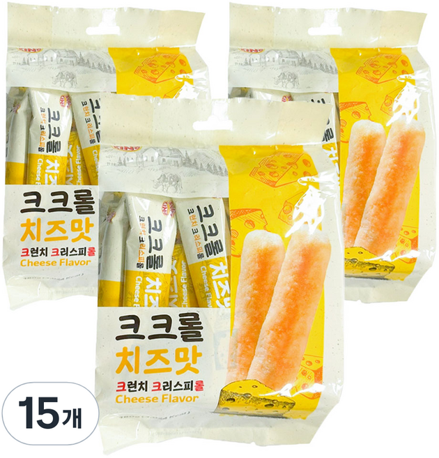 스낵킹 크크롤 치즈맛, 15개, 180g