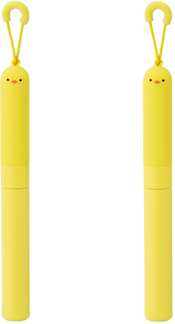 PuniLabo 攜帶型剪刀 A-7803-17, 小雞, 2支