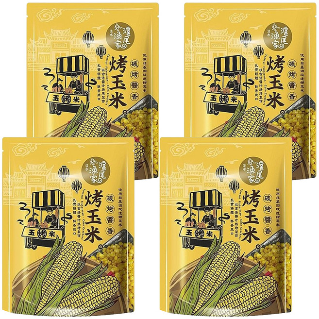 滬尾漁家 烤玉米 醬香風味, 70g, 4包