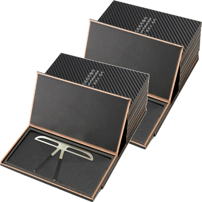 밸러스 롤러 일자형 눈썹 가이드, 실버, 2개