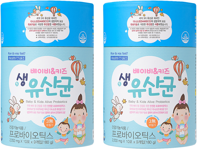 헬퍼장 베이비 앤 키즈 생유산균, 180g, 2개