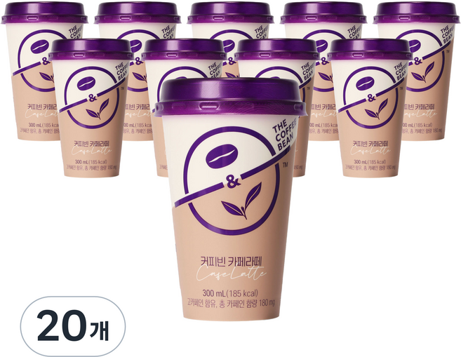 커피빈 카페라떼, 300ml, 20개