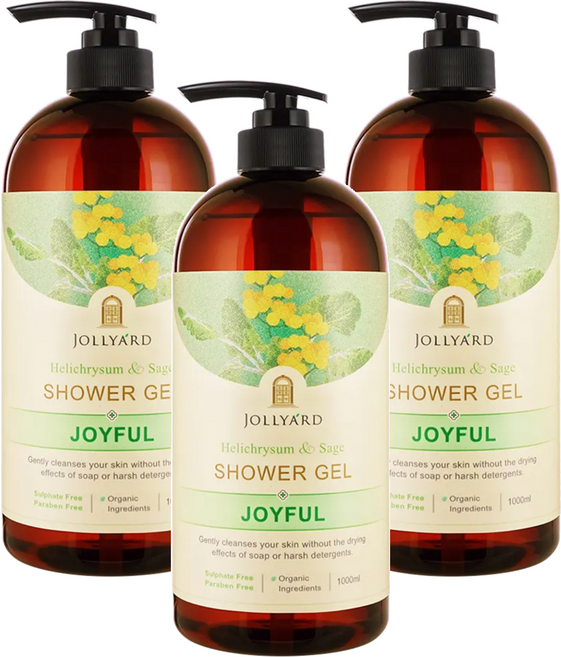 JOLLYA'RD 潔麗雅 蠟菊&鼠尾草舒活沐浴露, 3瓶, 1L