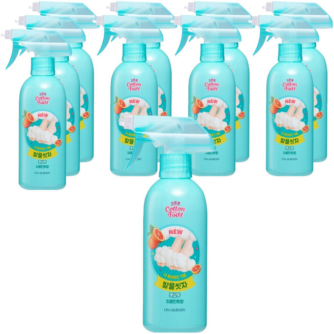 온더바디 코튼풋 발을 씻자 풋샴푸 자몽 민트향, 1개입, 10개, 385ml