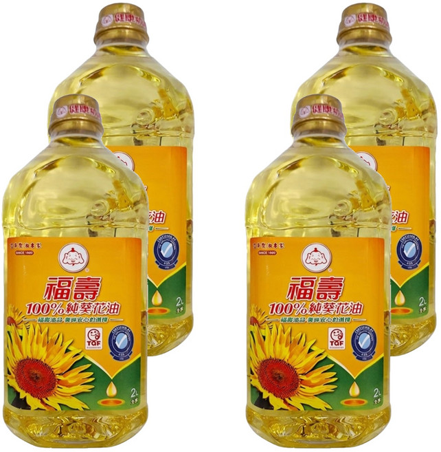 福壽實業 葵花油, 2L, 4瓶