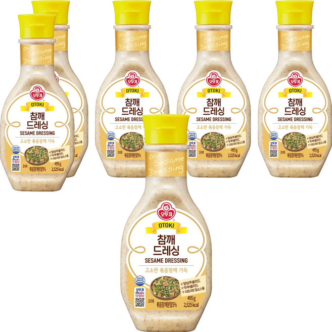 오뚜기 참깨드레싱, 495g, 6개