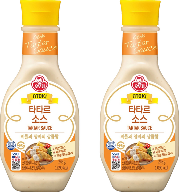 오뚜기 타타르 소스, 245g, 2개