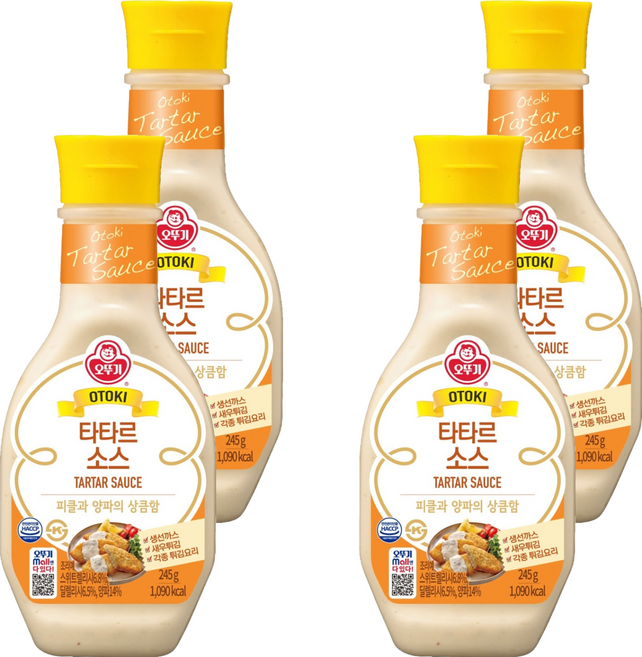 오뚜기 타타르 소스, 245g, 4개