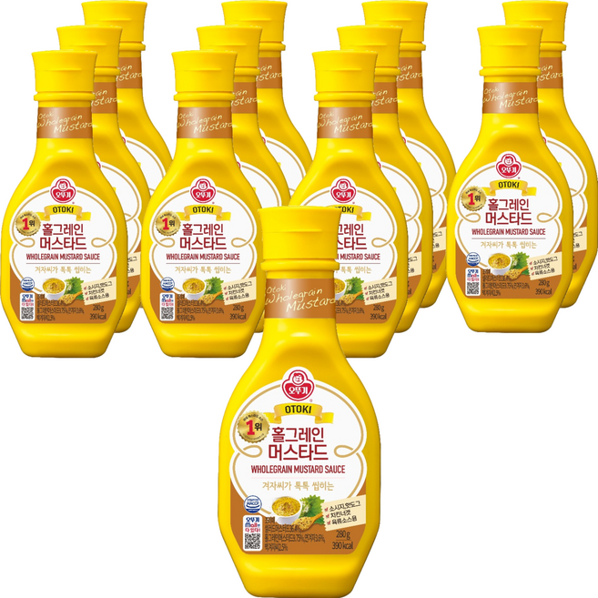오뚜기 홀그레인 머스타드, 280g, 12개