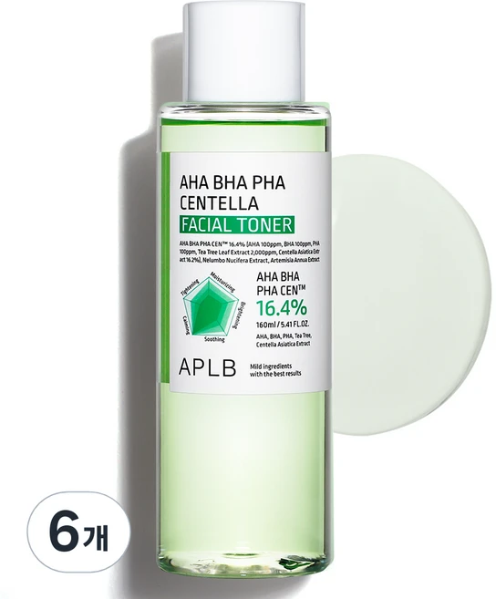 APLB 아하 바하 파하 센텔라 페이셜 토너, 6개, 160ml - 쿠팡