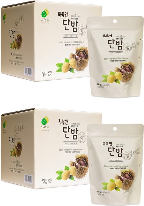 자연루 촉촉한 단밤, 80g, 28개