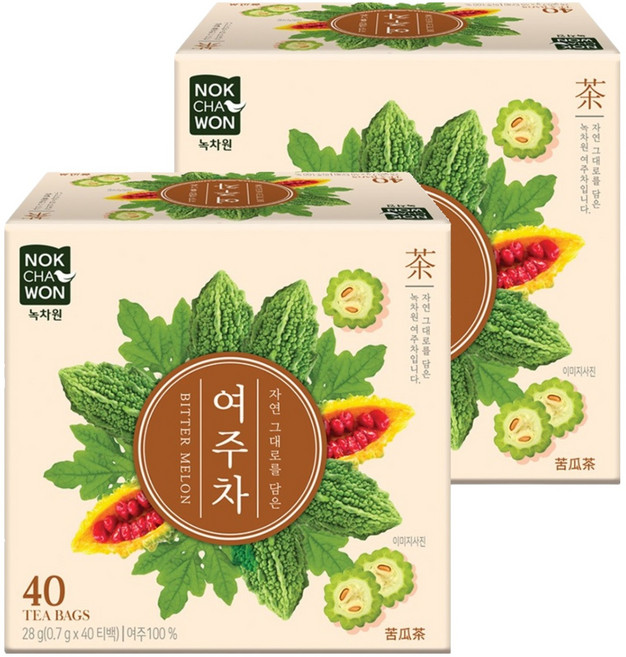 녹차원 여주차, 40개입, 2개, 700mg