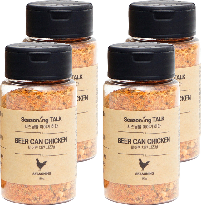 시즈닝톡 비어캔 치킨 시즈닝, 4개, 90g