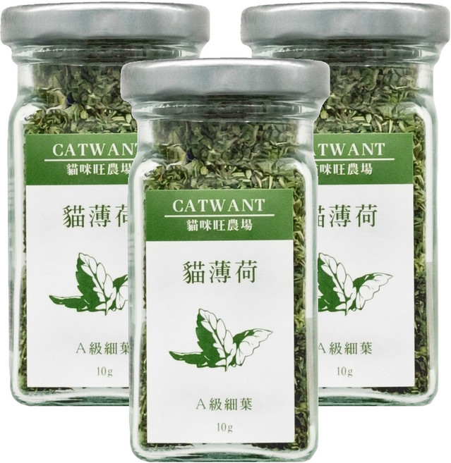 CATWANT 貓咪旺農場 A級貓薄荷草 細葉, 貓薄荷, 10g, 3罐