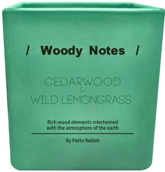 PATTO RABBIT 百特兔 樸石香氛蠟燭-檸檬香茅與雪松, 檸檬香茅與雪松, 200g, 1個