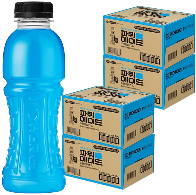 파워에이드 마운틴블라스트 무라벨, 355ml, 80개