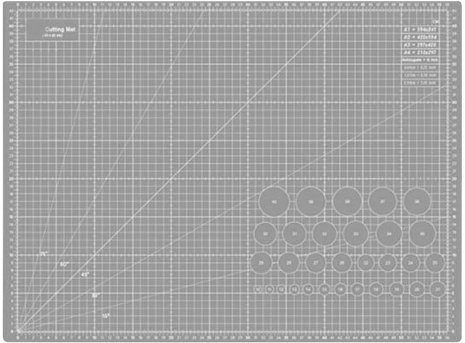 마메 PVC 커팅매트, 그레이 + 블랙